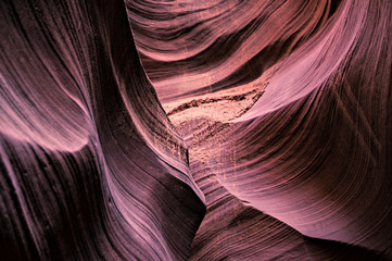 Obraz premium Antelope Canyon, Arizona. Texture of weathered crumbling sandstone