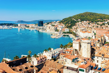 Fototapeta premium Cityscape and landscape in Old city in Split