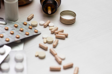 Bottles and pills collection 
