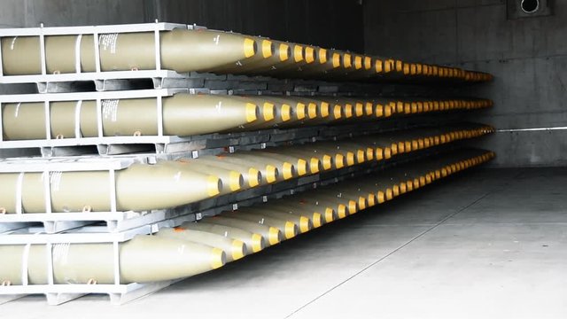The 118th Logistics Readiness Squadron's examine missiles at the Ramstein Air Base, Germany for upgrade training June 1-15, 2019