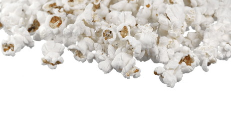 Popcorn isolated on white background.