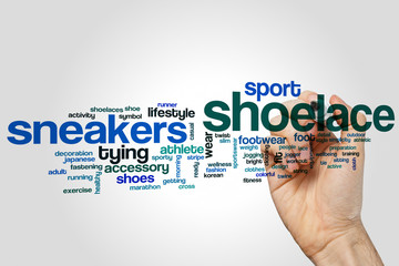 Shoelace word cloud
