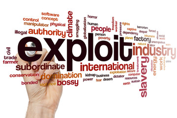 Exploit word cloud