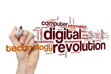 Digital revolution word cloud