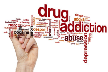 Drug addiction word cloud