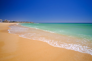 Beach Alvor Poente in Algarve, Portugal.
