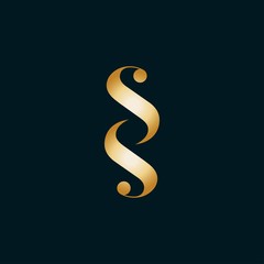 initials letter s,ss icon logo design
