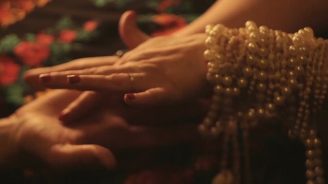 Clairvoyant Fortune Teller Performs Magicians Ritual To Cleanse Energy