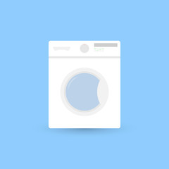 Washing machine icon design template, isolated object, vector illustration