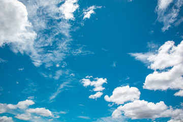 Naklejka na ściany i meble Blue sky and clouds outdoors beautiful background on summer.