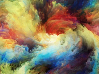 Photo sur Plexiglas Mélange de couleurs Peinture évolutive