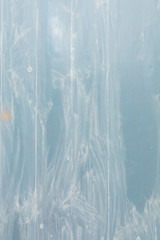 wooden floor renovation background, filling and coloring with blue paint