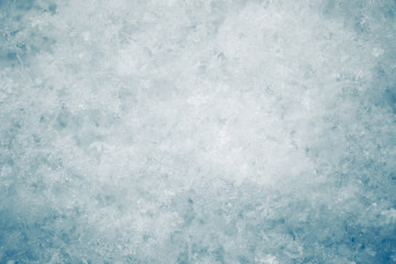 snow texture with copy-space, close-up view
