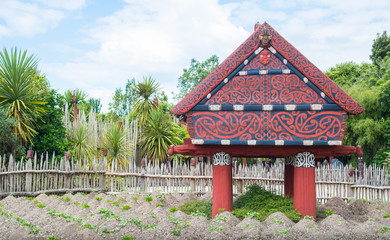 Te Parapara the traditional Maori garden in Hamilton gardens an iconic garden in Hamilton, New...