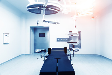 Interior of operating room in modern clinic