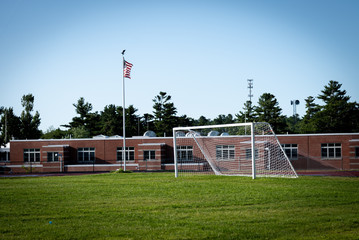 Soccer Field During The Summer 