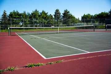 Tennis Court In Maine Town 