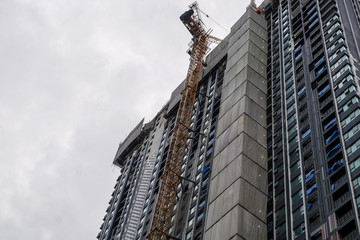 Obraz premium Construction site modern high rise condominium building