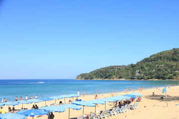 Morning Scene at Karon Beach in Phuket, Thailand