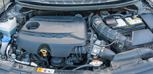 Fototapeta premium Engine and all other parts of the car