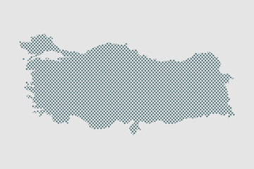 Fototapeta premium Turkey country map with creative dots vector