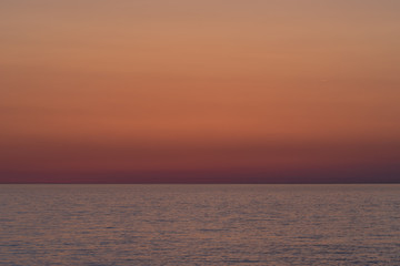 Fototapeta premium Sunset, sunrise over the sea. Maritime landscape.