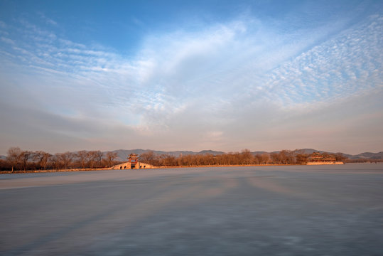 Scenery of Summer Palace in winter