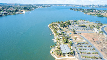 Fototapeta premium A beautiful view of Pontao park in Brasilia, Brazil