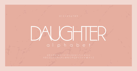 Minimal font creative modern alphabet. Typography minimalist regular and number. urban fashion modern fonts set. vector illustration