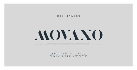 Elegant alphabet letters font and number. Classic Lettering Minimal Fashion Designs. Typography fonts regular uppercase typo set. vector illustration © geengraphy
