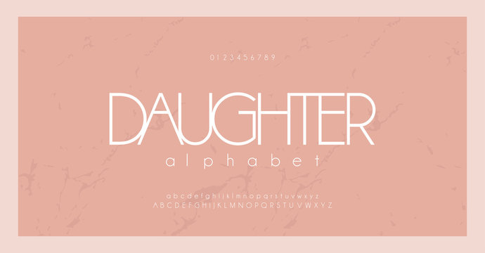 Minimal font creative modern alphabet. Typography minimalist regular and number. urban fashion modern fonts set. vector illustration