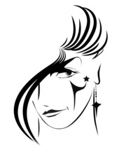 男性の顔、ヘアースタイル、ファッション