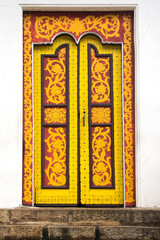 1000 year old door of a cave temple in Sri Lanka