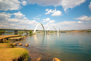 A beautiful view of JK Bridge in Brasilia, Brazil