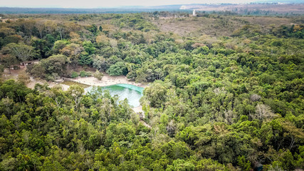 Fototapeta premium A beautiful view of Brasilia National Park in the city