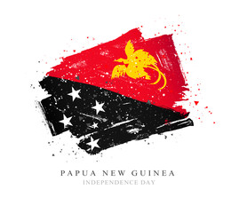 Flag of Papua New Guinea. Vector illustration on a white background.