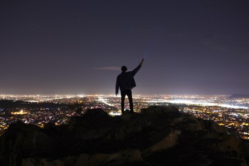 Fototapeta premium Above the City Lights