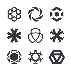 Vector symbols and icons for logo design, branding, corporate identity
