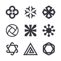 Vector symbols and icons for logo design, branding, corporate identity