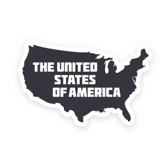 The United States of America, American map vector