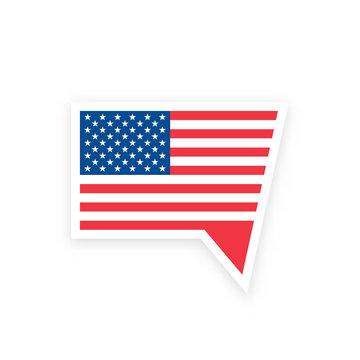 USA flag vector illustration, American flag