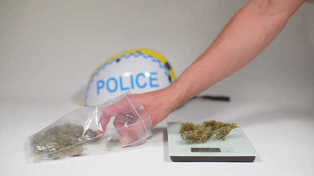 police drug sales, marijuana weighing, corruption