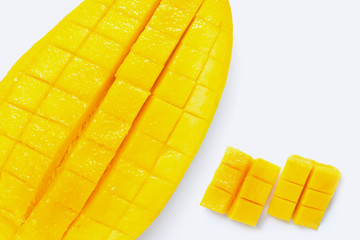 Tropical fruit, Mango  on white background.