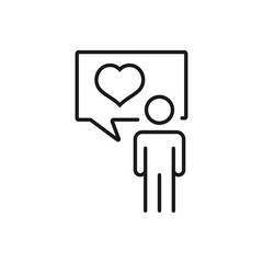 friendship and love - minimal line web icon. simple vector illustration. concept for infographic, website or app.