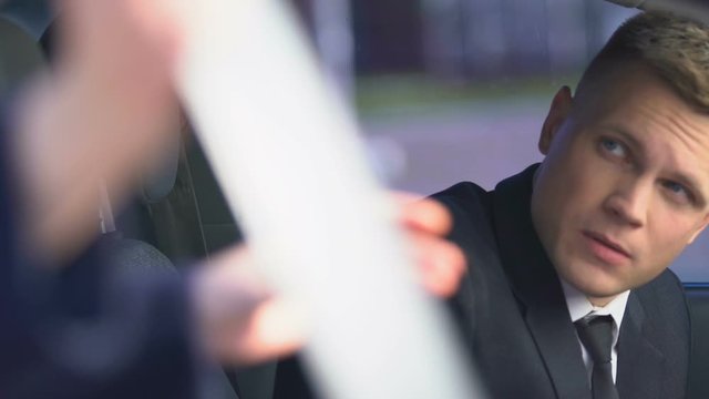 Man scolding wife of being late, relationship crisis, misunderstanding in family