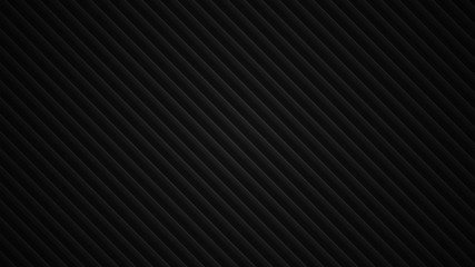 Obraz premium Dark background. Black diagonal 3D stripes. Vector illustration.