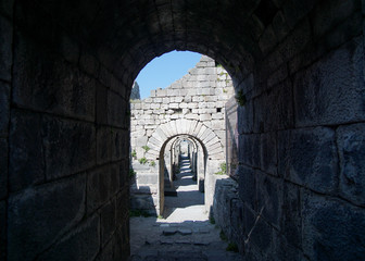 path in the ancient city 
