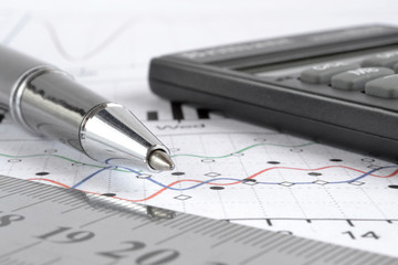 Graph, ruler and calculator