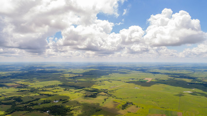 Fototapeta na wymiar Aerial view showing farm 