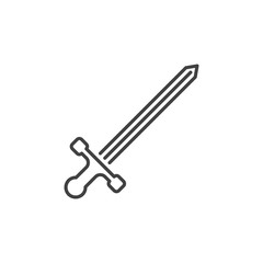 Sword vector concept simple icon or symbol in linear style
